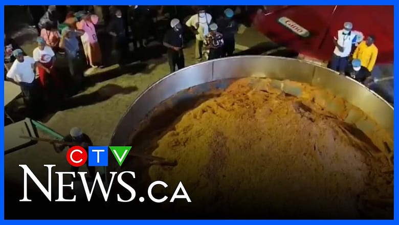 Nigerian star chef makes worlds-largest pot of jollof rice