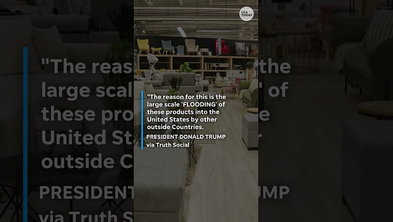 Trump announces new tariffs on drugs, duties on trucks and furniture #Shorts