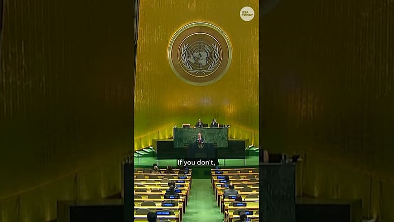 Walkouts, protests amid Israeli PM Netanyahu’s fiery UN speech #Shorts
