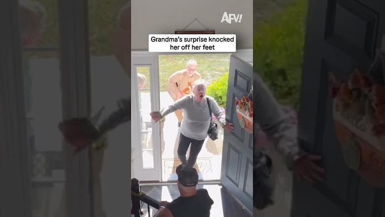 Grandma’s surprise knocked her off her feet