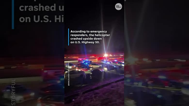 Helicopter crash on Sacramento freeway leaves three critically injured