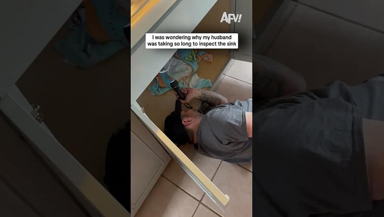 I was wondering why my husband was taking so long to inspect the sink