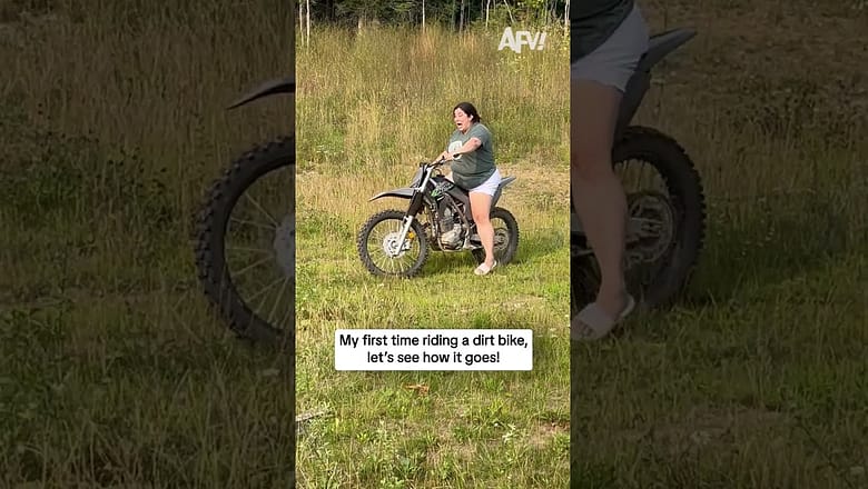 My first time riding a dirt bike, let’s see how it goes!