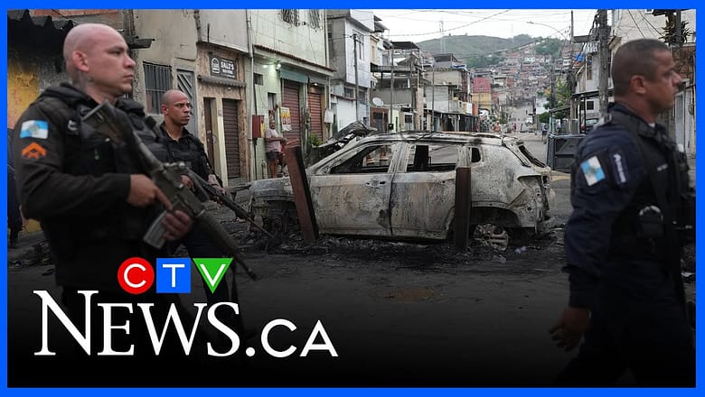 Scenes from Rio de Janeiro’s largest-ever police raid, leading to dozens of deaths