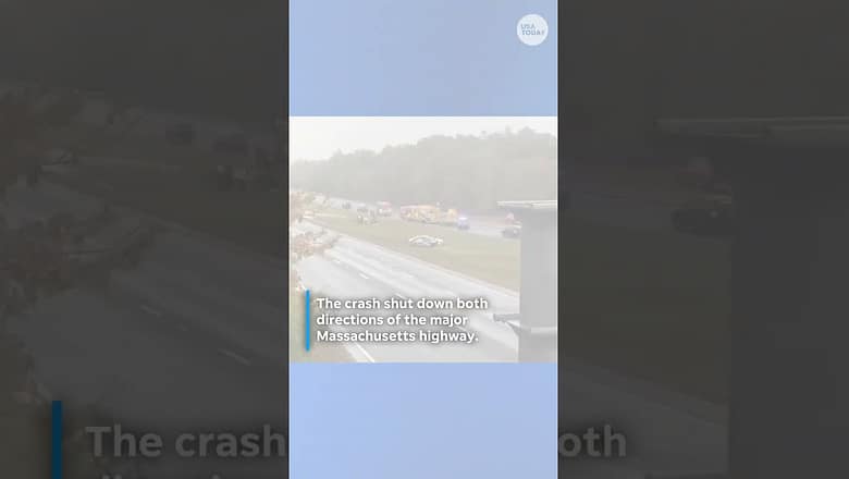 See deadly plane crash debris on the median of Interstate 195