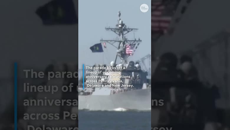 U.S. Navy and Marine Corps welcome parade of ships for 250th anniversary