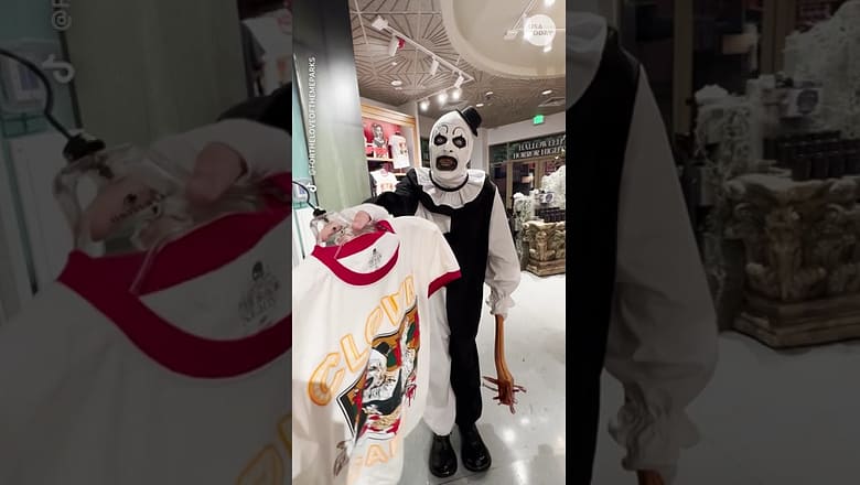 Watch Art the Clown’s viral antics at Halloween Horror Nights