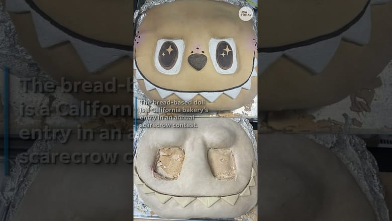 Who kneaded this? See a massive Labubu made of bread