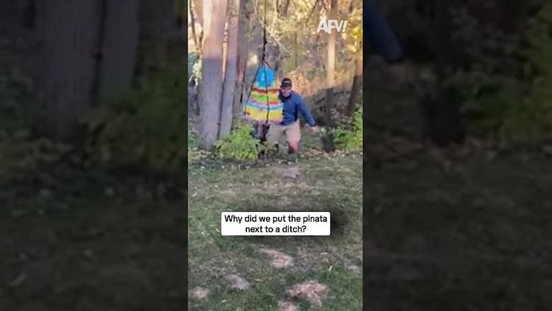 Why did we put the piΓ±ata next to a ditch?
