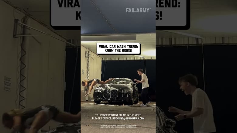 car wash fail | what was she thinking?