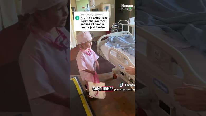 Girl brings love to help her sick great-grandma in the hospital