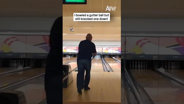 I bowled a gutter ball but still knocked one down!