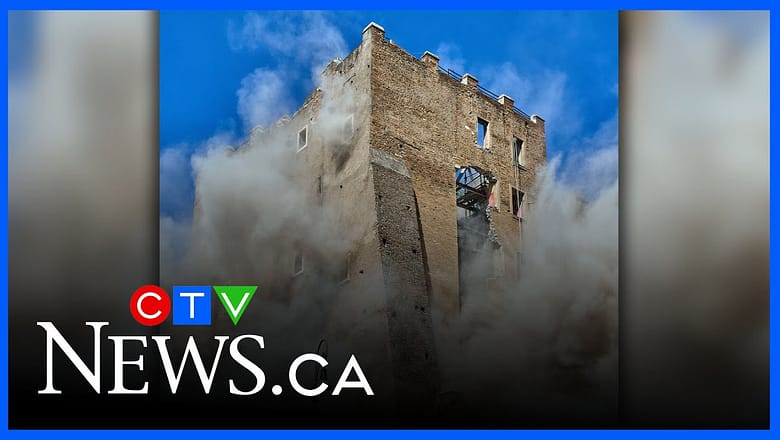 Medieval tower near the Roman Colosseum partially collapses during renovations