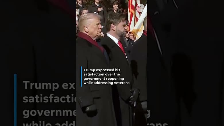 President Donald Trump, top officials honor veterans at wreath-laying ceremony