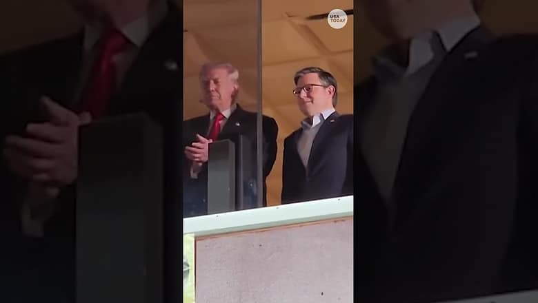 See NFL fan reactions as President Donald Trump attends game #Shorts