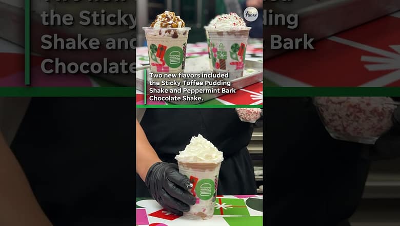 Shake Shack debuts holiday shake lineup, see USA TODAY reporter try it #Shorts
