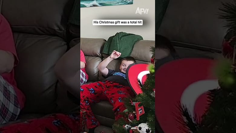His Christmas gift was a total hit