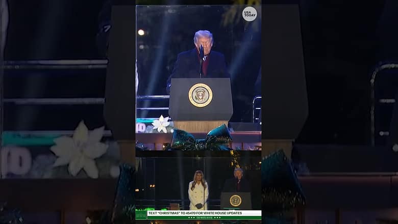 President Trump and First Lady Melania light National Christmas Tree on the Ellipse