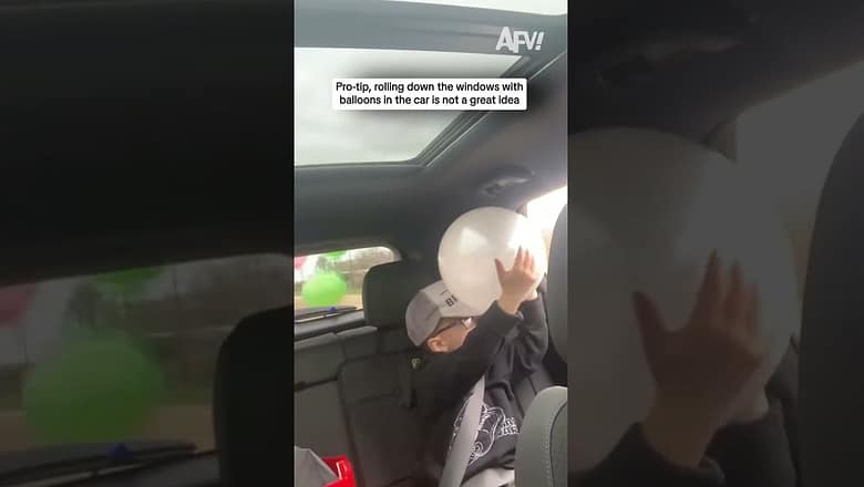 Pro-tip, rolling down the windows with balloons in the car is not a great idea