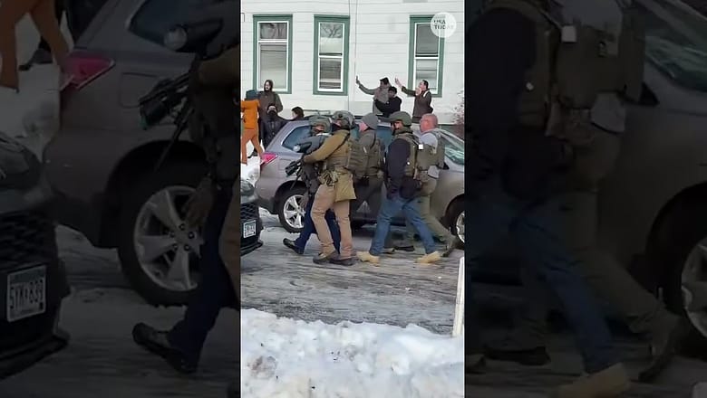 Demonstrators take to the street after ICE shooting in Minneapolis