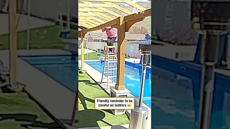 Friendly reminder to be careful on ladders ๐ค