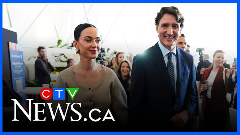 Justin Trudeau and Katy Perry attend World Economic Forum