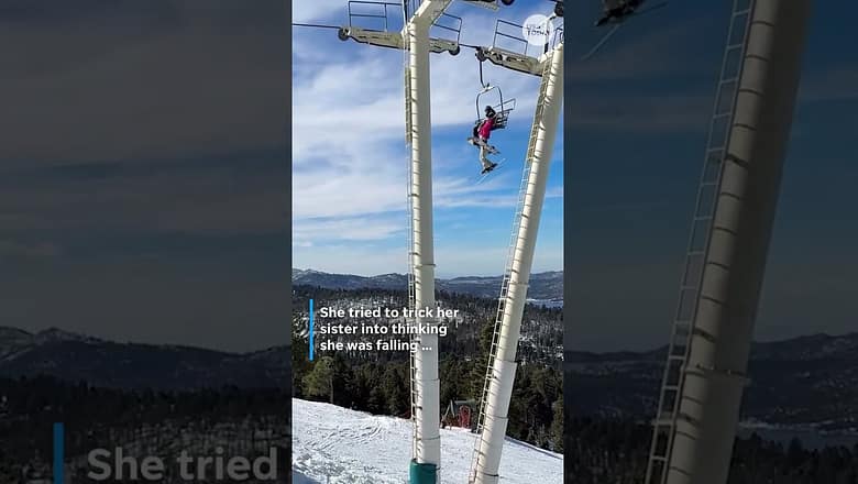 Terrifying video shows hanging above the slopes. See what happens.