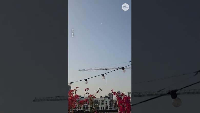Watch: Missile interceptions above Doha, flames reported in Dubai