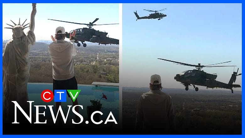 Army helicopters hovering outside Kid Rock’s home as he salutes them prompts investigation
