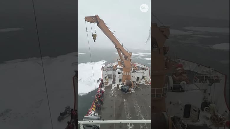 Coast Guard rescues snowmobiler from ice during blizzard