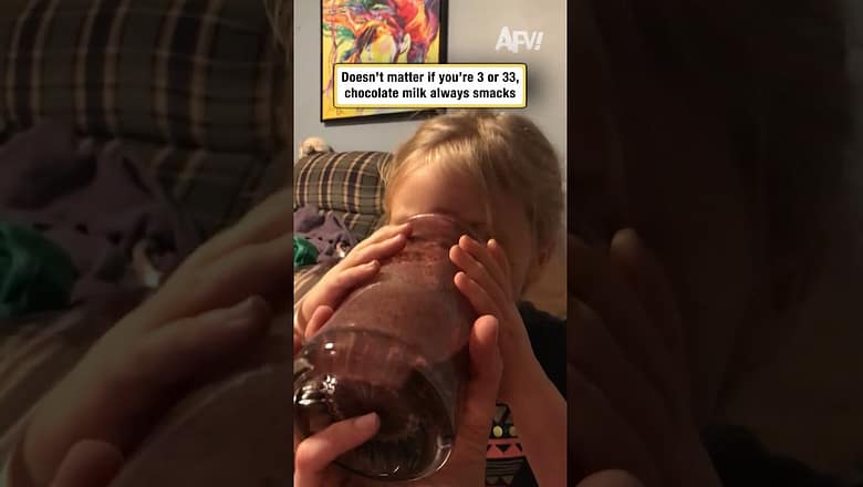 Doesn’t matter if you’re 3 or 33, chocolate milk always smacks