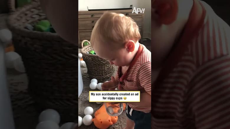 My son accidentally created an ad for sippy cups π