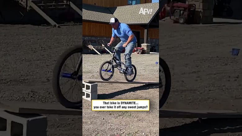 That bike is DYNAMITE… you ever take it off any sweet jumps?