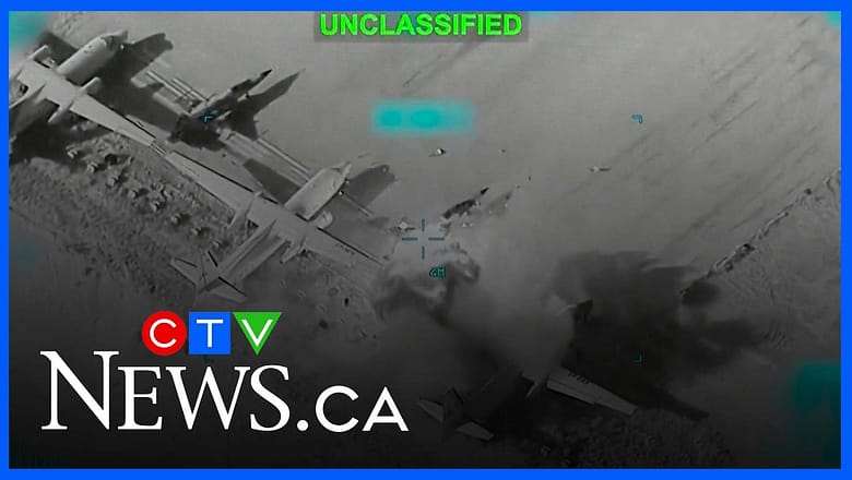 U.S. military releases video of strikes on hangers and planes in Iran