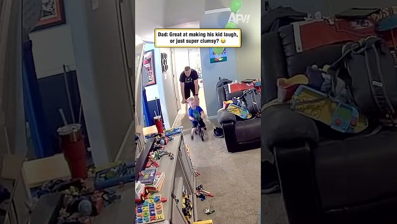 Dad: Great at making his kid laugh, or just super clumsy? π