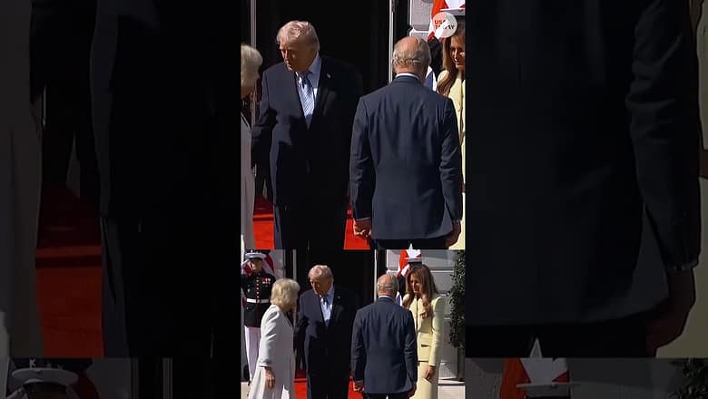 See moment the Trumps greet King Charles, Queen Camilla