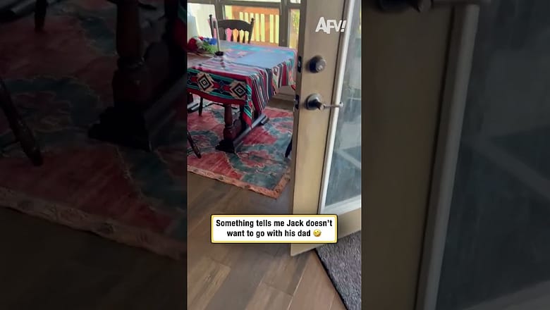 Something tells me Jack doesn’t want to go with his dad π€£