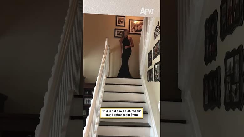 This is not how I pictured our grand entrance for Prom
