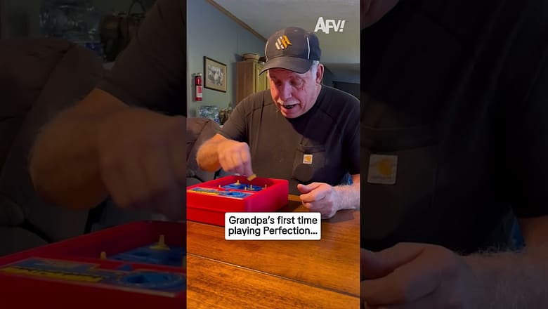 Grandpa’s first time playing Perfection…