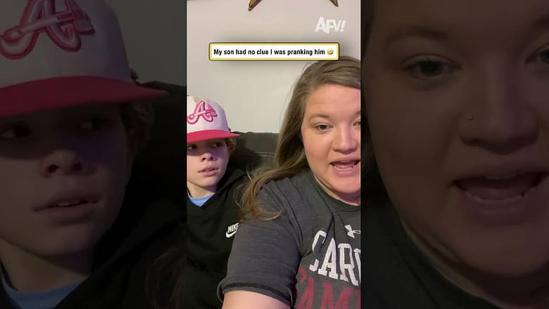 My son had no clue I was pranking him 🤣