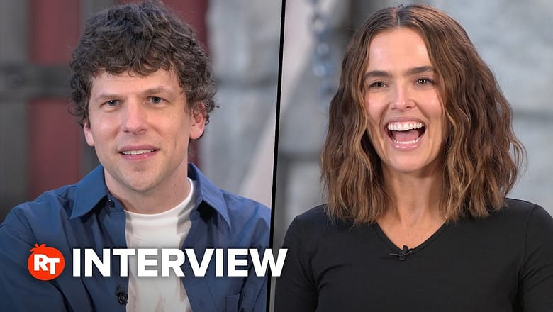 Zoey Deutch & Jesse Eisenberg Show Off Their “Minionese” in ‘Minions & Monsters’